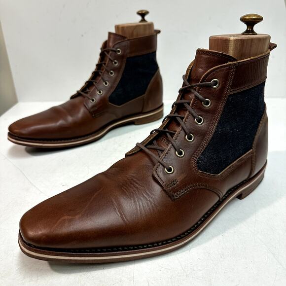 VERY GOOD Rancourt & Co. x Helm Sam Boot Ray-Ray Horween Cone Denim USA 11 D main image 7